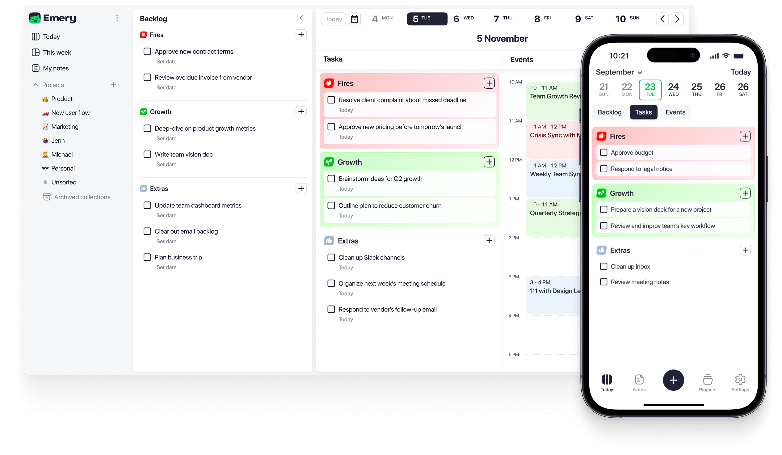 Mobile and desktop app